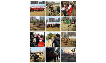 南通分公司與當?shù)刂驹刚吖餐瑢崿F(xiàn)“同栽一棵樹，同抹一片綠”的夢想